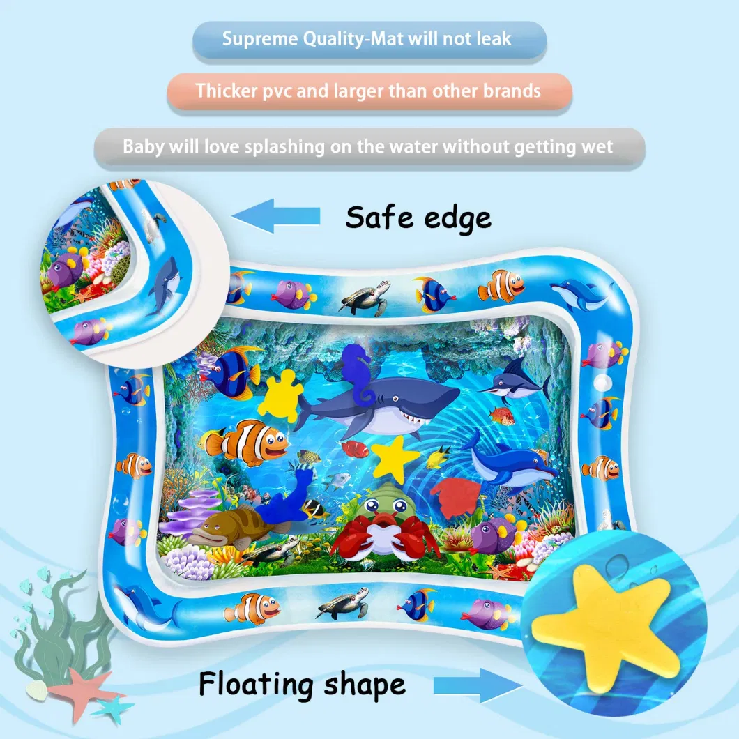 Inflatable Kids Infant Tummy Time Play Water Mat